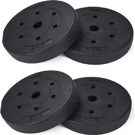 Trintion Weight Plates Dumbbells 4x5kg Weight Lifting Vinyl Weight Lifting Plates Body Building for Body Fitness Perfect Home Gym Equipment (1/5)