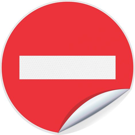 Panneau adhésif Sens interdit - Rétroréfléchissant Classe 1 - Ø300mm - 4037417
