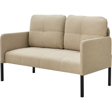 Canapé 2 places 77 x 119 x 69 cm beige