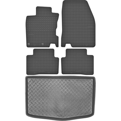 Ensemble de tapis de sol en caoutchouc pour Nissan Qashqai II Crossover (2014-2021) + tapis de coffre (1/5)