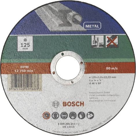 BOSCH - MOLA TAGLIO 125x22,23x1,6MM. PERMETALLO DIRITTA (1/3)