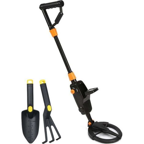 Détecteur de métaux souterrain – Alimentation 1 pile 9V – Sensibilité 130mm – Écran LCD et alerte audio – Pelle et support inclus (1/5)