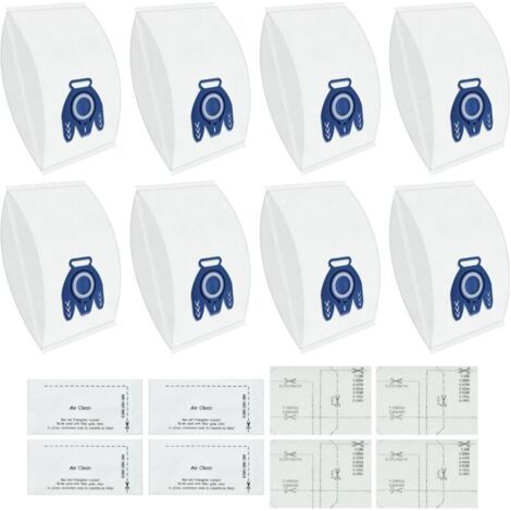 Pair 8 sacs d'aspirateur Miele GN - Compatibles C3/C2/C1/S400i-S456i/S8 - Filtres AirClean + protection moteur (1/5)