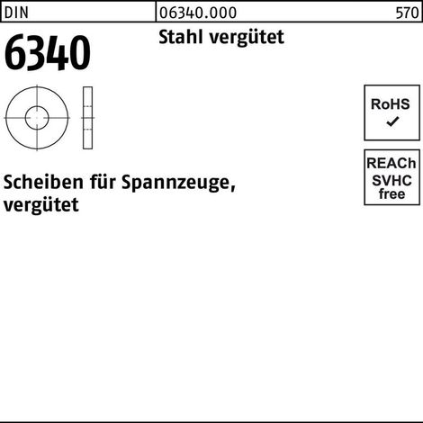DIN 6340 Scheibe Stahl vergütet 21mm 25 Stk (1/2)