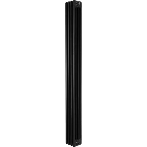 Radiatore Tradizionale 4 Colonne Verticale Riscaldamento Nero 1800x200 mm