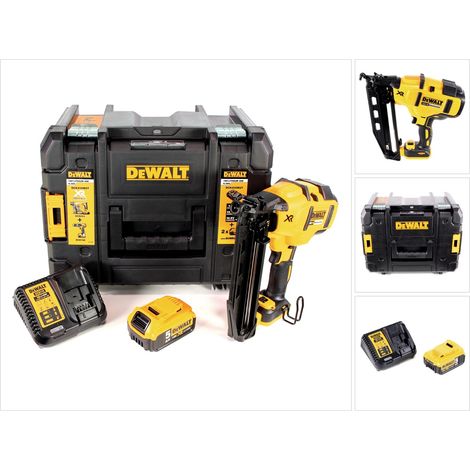 DeWalt DCN 660 P1 Akku Nagler 18V 32-63mm Brushless + 1x Akku 5,0Ah + Ladegerät + Koffer