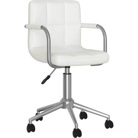 Maison Exclusive - Bürostuhl Drehbar Weiß Kunstleder (1/5)