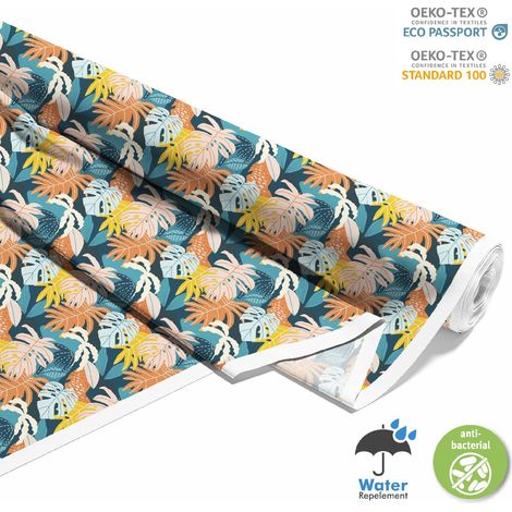 TESSUTI DECORATIVI PER ESTERNI OXFORD - Motivo foglie di palma colorate I DX269 (1/5)