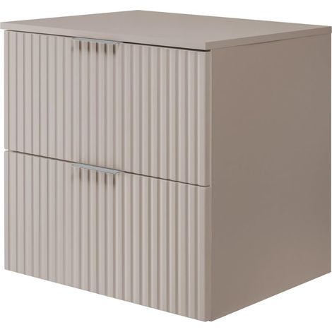 Mobile lavabo, Cashmere, 60 x 57 x 46 cm, maniglia argento + Piano (1/5)