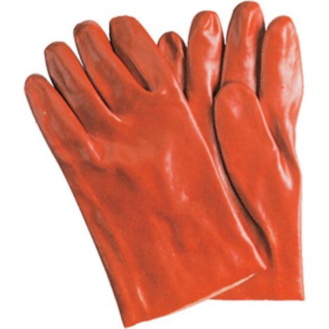 Guantes antiácidos rojos de 35 cm (1 par)