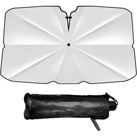 Parapluie Pare Soleil Pliable pour Pare Brise De Voiture, Pare Soleil Voiture Pare Brise Avant, Parasol Voiture Pliable, 360° Réglable Flexible Tige, Universel pour Pare Brise De Voiture (1/5)