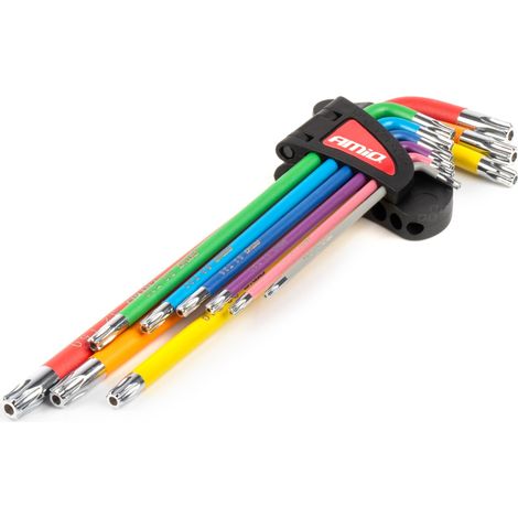 Set di chiavi Torx extra lunghe, chiavi a brugola, set da 9 pezzi, S2 amio-04301 (1/4)