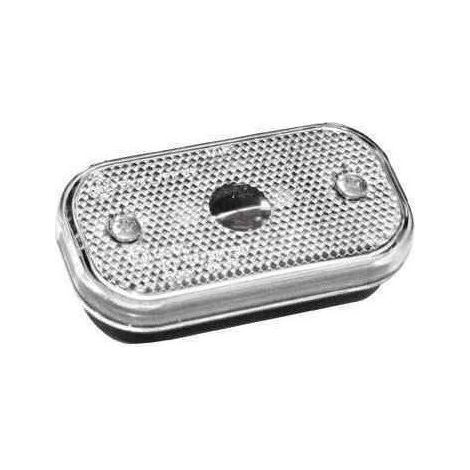 Feu de position blanc avec catadioptre pour remorque – Tension 12V – Largeur 90mm – Hauteur 49mm – Conforme ROHS REACH –