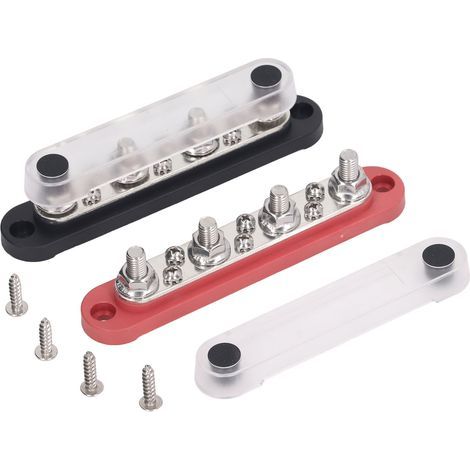 150-A-10-fach-Sammelschiene mit Staubschutzkappe, 6 x M8-Schraubklemmen für 12-V-48-V-Schiffs- und Auto-Solarsysteme (1/5)