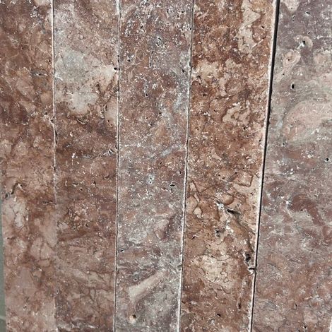 Dallage Bâton Rompu Travertin Rouge 1er choix 30,5x5x1,2 cm