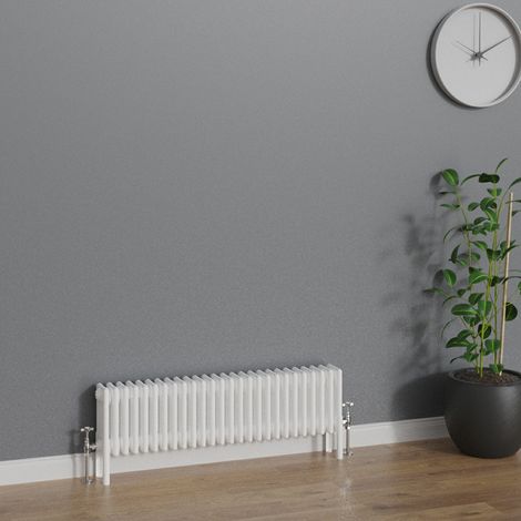 WarmeHaus Traditional Radiator 300x1190mm White 4 Column Heater (1/5)