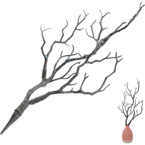 Décoration de branches de manzanita, centre de table en arbre de manzanita, branches artificielles pour vase-32.00X16.00X1.50CM-Black (1/4)