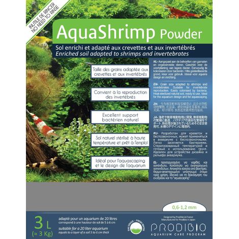 Prodibio AquaShrimp Powder sustrato natural 3 litros