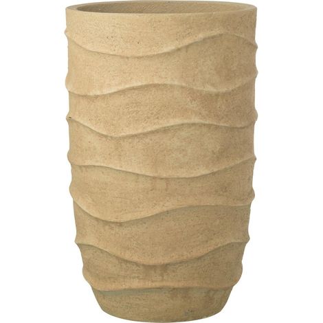 Cache-Pot Déco en Ciment "Roca" 53cm Beige (1/3)