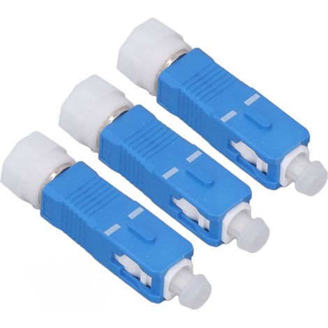 Lot de 3 adaptateurs de connecteurs à fibre optique SC mâle vers FC femelle monomode pour wattmètre optique (1/5)