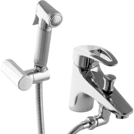 Robinet de bidet PaulGurkes avec douche intime, douchette chromée