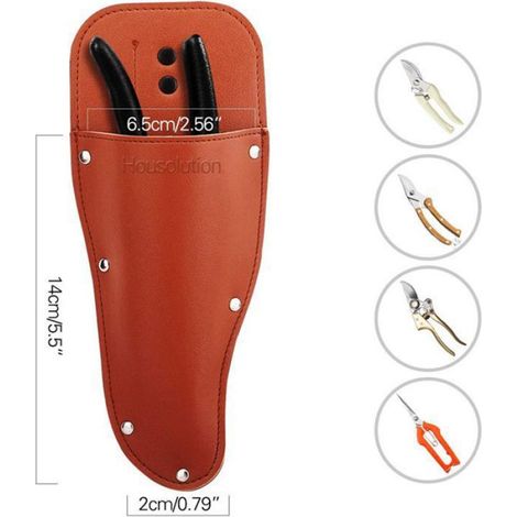 Etui Pour Secateur - Cuir PU - Fixation Ceinture - Protection Outils Jardin - 2 Unites (1/4)