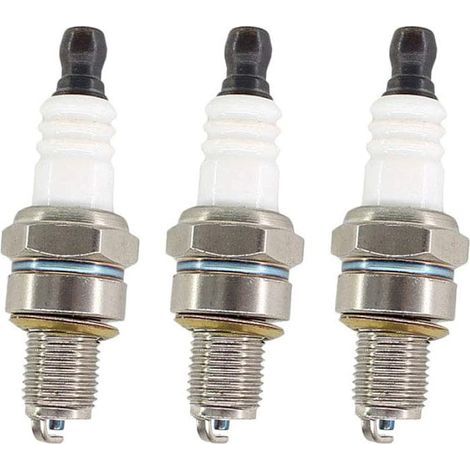 Lot de 3 bougies d'allumage pour Stihl FS40 FS50 FS56 FS87 FS90 FS100 FS110 FS90R FS100R FS130 FS310 BR600 KM56 KM100 Débroussailleuse NGK 3365, CMR6H (1/2)