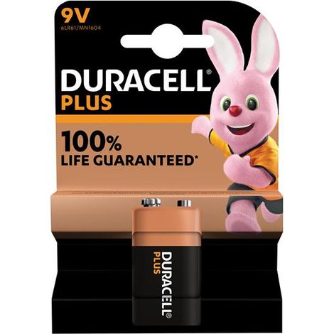 Duracell S18717 9V Plus Power +100% Battery (Single Pack) DUR9V100PP1