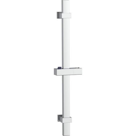 Idro Bric Asta Saliscendi Square per Doccia con Supporti Regolabili, Cromo, 60 cm (1/3)