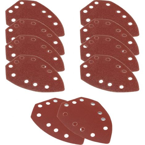 Schleifblätter Set, 10 teilig mit unterschiedlichen Körnungen, passend für Aldi FERREX Akku-Multifunktionswerkzeug (4x K60 4x K120 2x K240)