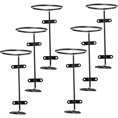 6 pièces Support Mural Porte-bouteilles Vin Fer pour Bouteilles Casier à Suspendu Rangement Stable et Design Élégant pour Maison Bar et Restaurant (1/5)