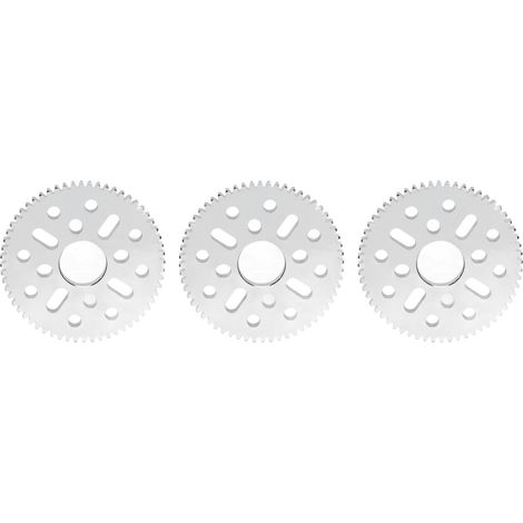 3 Pièces Pignon Droit à Denture Droite 4 Trous Longs 12 Trous Ronds Module 0.8 Alésage 14mm Épaisseur 4mm 4312‑0414‑0060 (1/5)