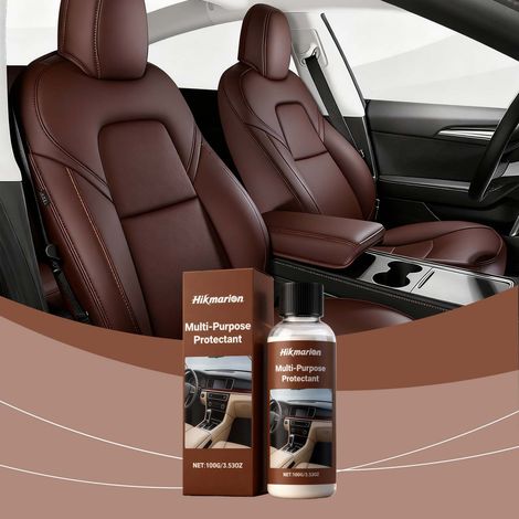 Crème d'entretien pour le cuir des sièges de voiture : nettoyage quotidien, entretien, détachage, rénovation et ravivement – 100 ml (1/5)