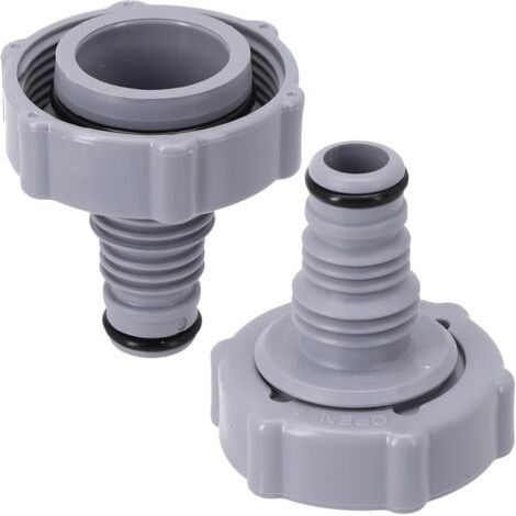 Lot de 2 vannes de vidange P6H1419 pour tuyau de piscine, adaptateur de remplacement, grises, faciles à installer