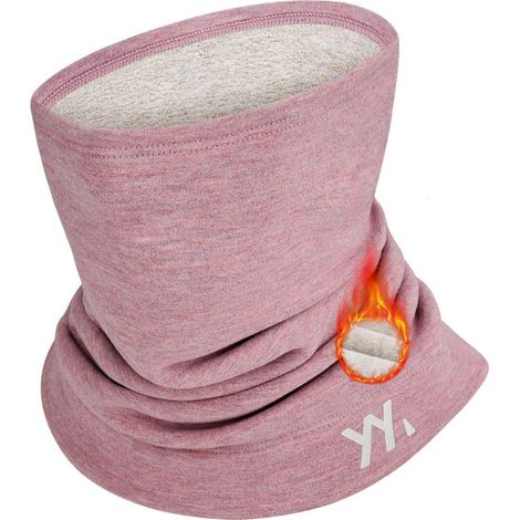 Schlauchschal Damen Herren Fleece Modal-Wolle Mix Thermo Halswärmer Lila (1/5)