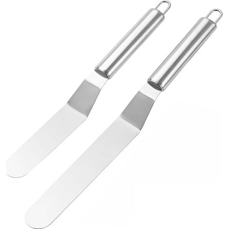 Stainless Steel Angled Icing Spatulas for Icing Cakes, Cupcakes and Cakes, Chef Decorating Cake Spatula for Icing (1/5)
