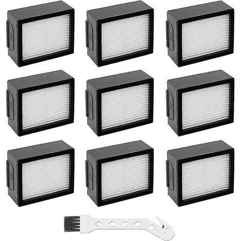Lot de 9 filtres HEPA pour iRobot Roomba séries E, I, J (i7) – Alta eficiencia, mejora la calidad del aire (1/5)