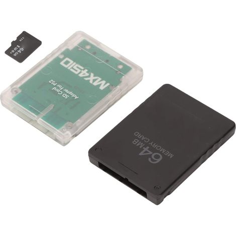 Lecteur de Carte Mémoire Adaptateur Stable avec Carte Mémoire 64 Go pour Consoles de Jeux ABS Blanc Clair Conception Durable (Consoles de graisse) (1/5)