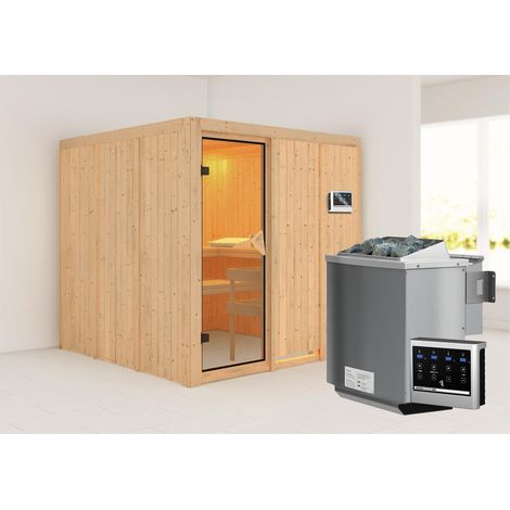 Rodin Front, 9kW Bio ext.Strg bronzierte Ganzglastür