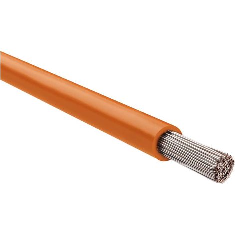 HELU KABEL FÜNFNORM 1X16mm² AWG6 OG (orange) Einzelader orange AD 9,0mm Nennspannung Uo/U 450V/750V nach UL/CSA 600V - 1 Meter
