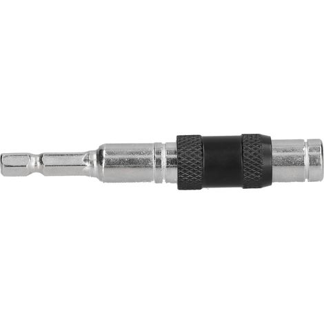 Porte-embout hexagonal en acier au chrome-vanadium, rallonge multi-angles autobloquante pour perceuse et tournevis électrique (argent/noir) (1/5)