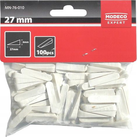 Cales pour carrelage Modeco mn-76-010 27 mm longueur 6 mm hauteur (1/2)