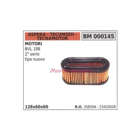 Filtro aria ASPERA motore rasaerba tosaerba tagliaerba BVL 198 000145