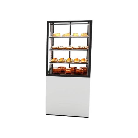Vitrine Chaude à 4 Faces avec Base 60 - 600 x 600 x 1400 mm et Sans Accès Frontal - 3 étagères Réglables - Sayl (1/2)