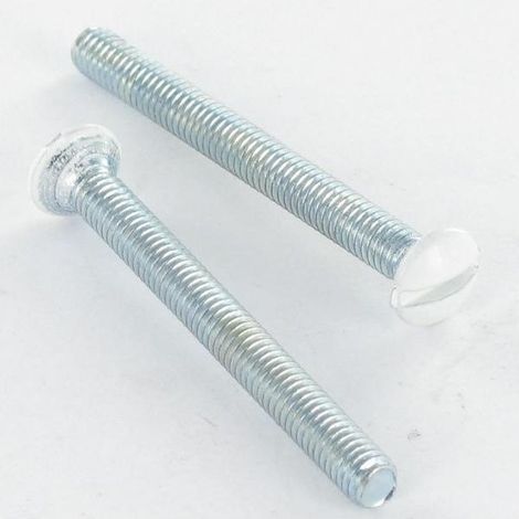 Vis métaux Tête fraisée bombée TFB Fendue 4X90 Sécable Acier zingué RAL9016 blanc signalisation-250 pièces