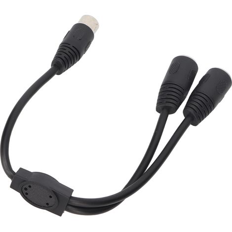 Câble en Y DIN 7 broches mâle vers 2 DIN 7 broches femelle, 50 cm (1,64 pi), PVC, prêt à l'emploi, répartiteur DIN 7 broches, adaptateur en Y, câble de connexion audio (1/4)