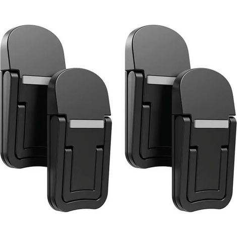 Set di 4 mini supporti portatili per laptop: supporto di raffreddamento regolabile in altezza e supporto per tastiera (nero) (1/4)
