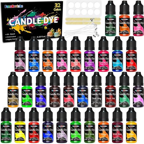 Colorant Bougie 32 Couleurs, Colorant pour Bougie Liquide  concentrée (1/5)