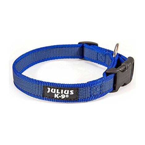 JULIUS-K9 COLLIER COULEUR ET GRIS, 25 MM X 39-65 CM, BLEU/GRIS