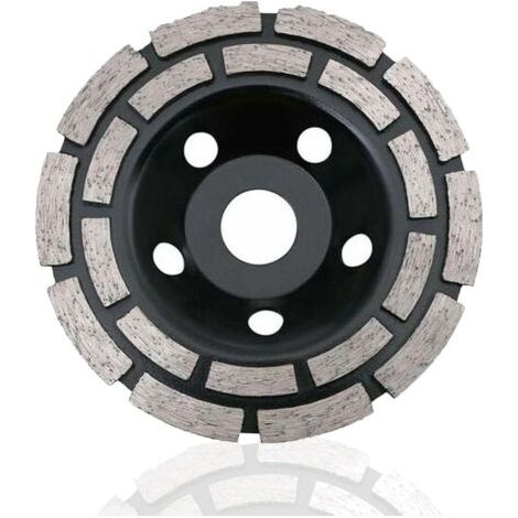 Diamantschleifscheibe, 230 x 22,2 mm, zweireihig, universell einsetzbar zum Schleifen von Beton, Stein, Granit, Estrich und Mauerwerk.